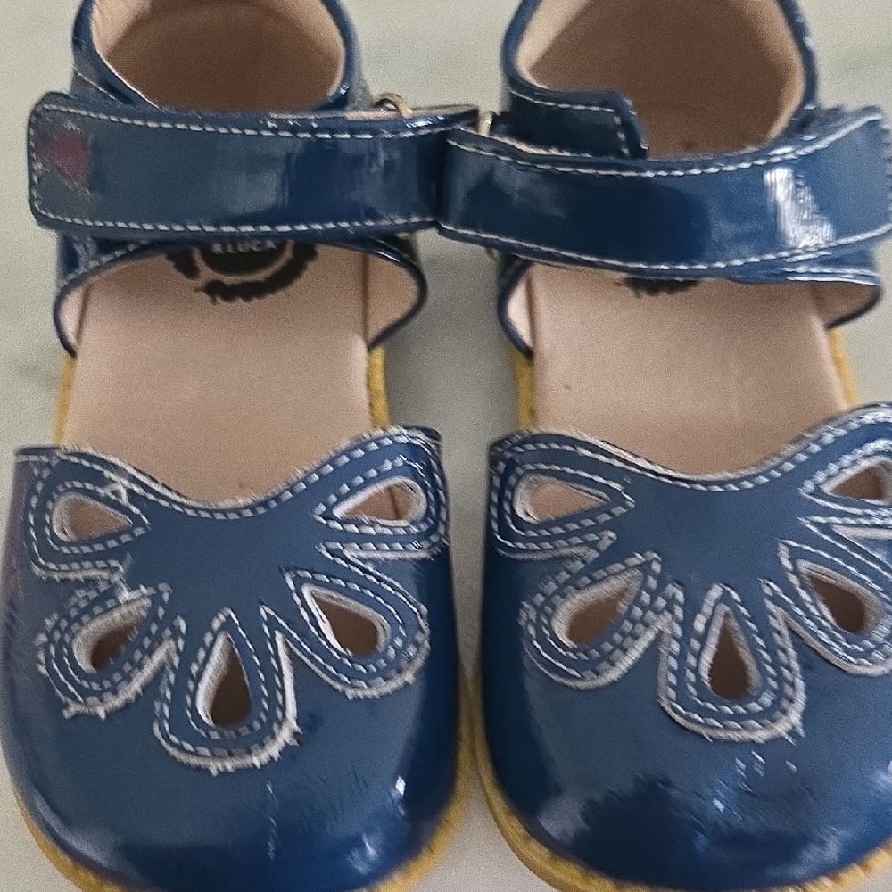 Livie & Luca Blue Patent Mary Jane Dress Shoes